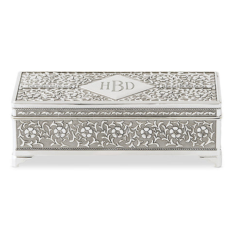 Personalized Silver Jewelry Box