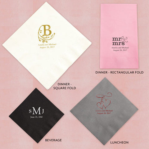 Printed Napkins Cocktail Lavender