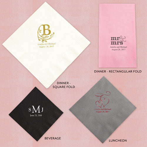 Printed Napkins Cocktail Purple