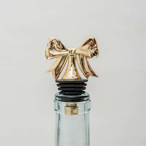 Dainty Gold Bow Bottle Stopper