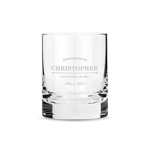 Personalized Whiskey Glasses Best Man and Groomsman