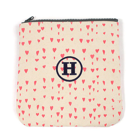 Pink Hearts Carry-all Zipper Bag