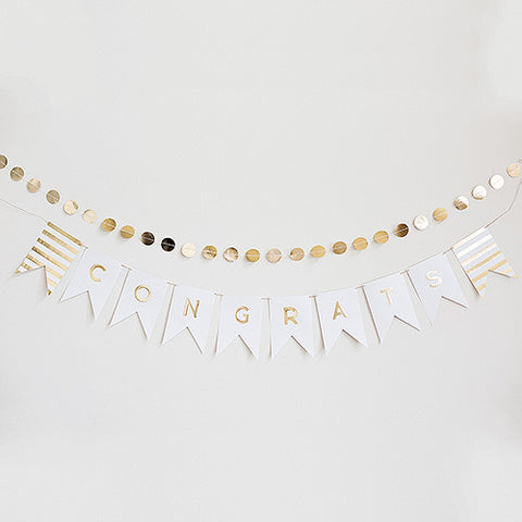 Gold Foil Letter Pennant Banner Kit