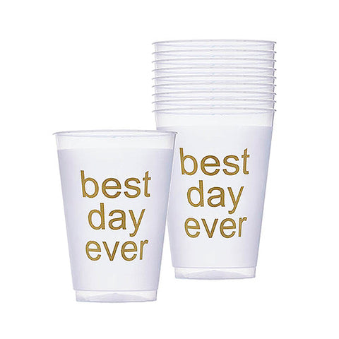 Best Day Ever Frosted Plastic Tumblers