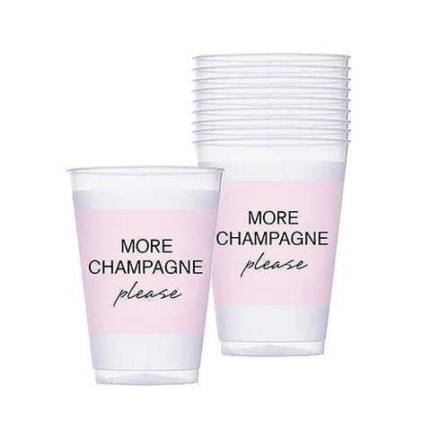 More Champagne Pink Frosted Plastic Tumblers