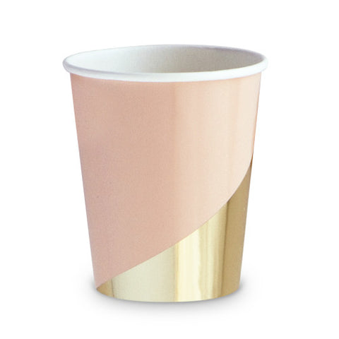 Gold Colorblock Party Cups - 9 oz.