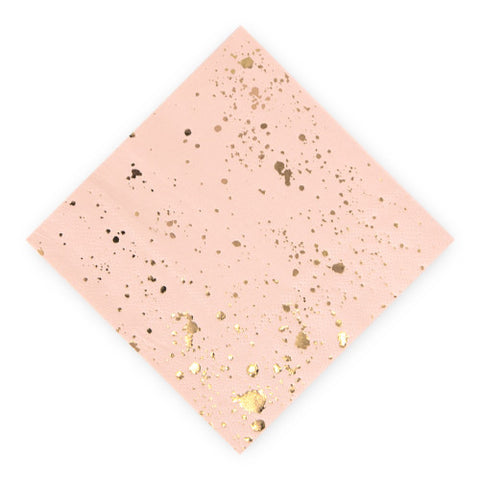 Gold Splash Cocktail Napkins - Small