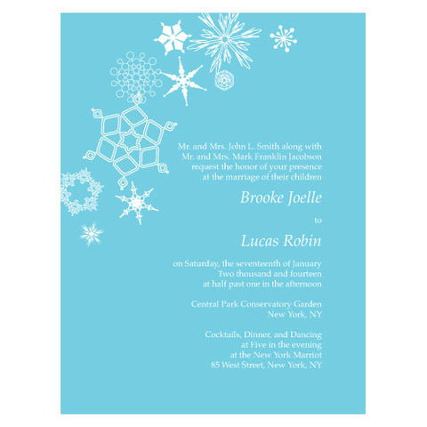 Winter Finery Invitation Red