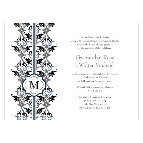 Lavish Monogram Invitation