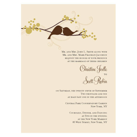 Love Bird Invitation Winter