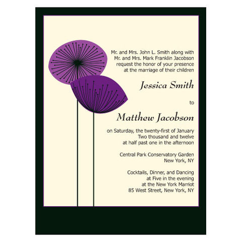 Romantic Elegance Invitation Oasis Blue