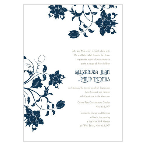 Floral Orchestra Invitation Lavender