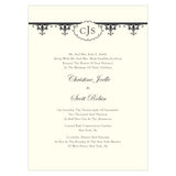 Fleur De Lis Invitation Royal Blue