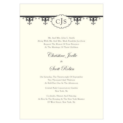 Fleur De Lis Invitation