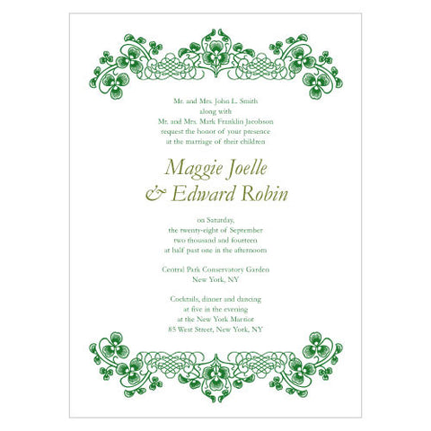 Luck Of The Irish Invitation