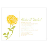 Zinnia Bloom Invitation Black