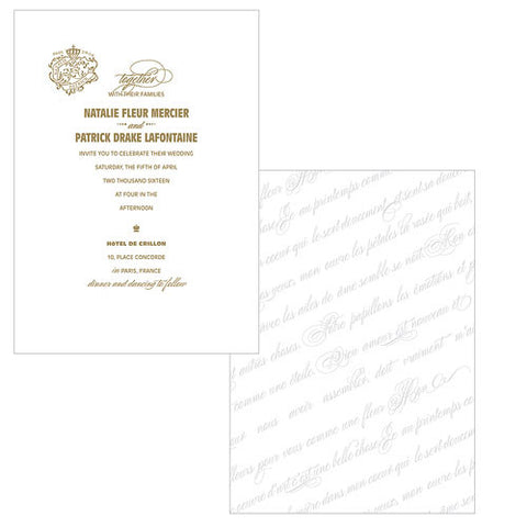 Parisian Love Letter Invitation