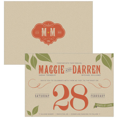 Vineyard Invitation Black
