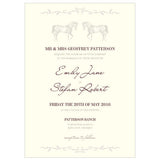 Equestrian Love Invitation Black