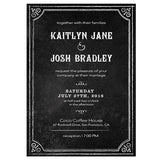 Invitation with Chalkboard Print Design Lavender