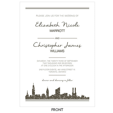 City Style Invitation Charcoal