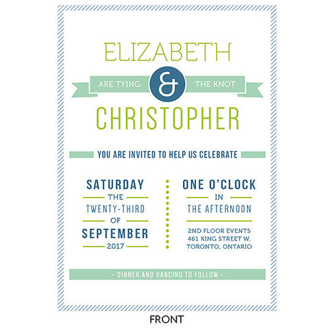 Smart Type Invitation Daiquiri Green
