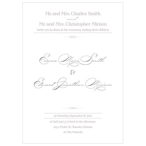 Classic Script Invitation