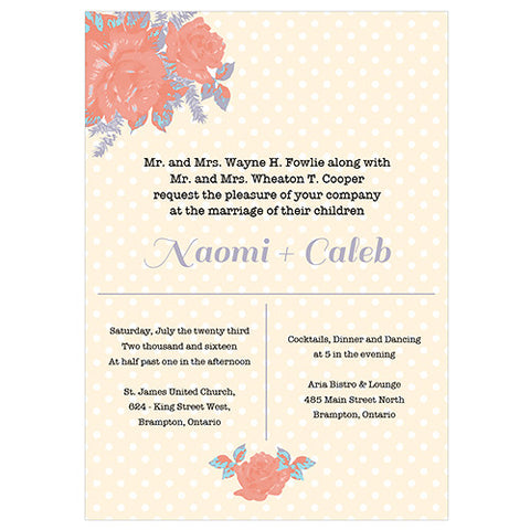 Retro Rose Invitation