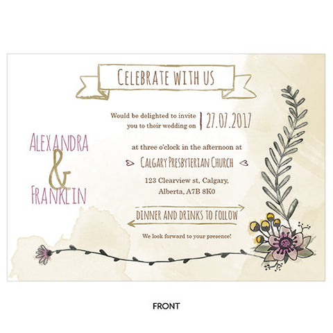 Natural Charm Horizontal Invitation