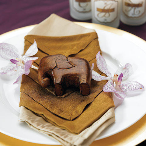 Miniature Wooden Elephants Asian Wedding Favor