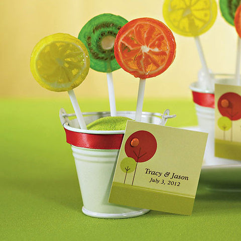 Miniature Metal Pails Painted White