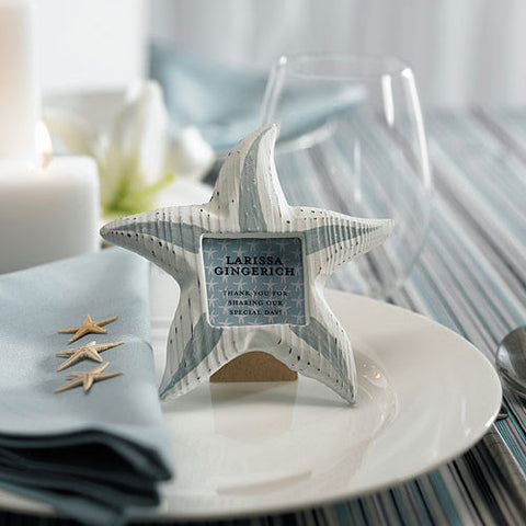 Small Wooden Starfish Photo Frame Favor and Place Card Holder