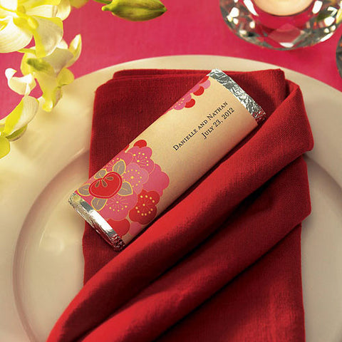 Nut Free Gourmet Milk Chocolate Bar with Personalized Wrapper Gold Foil
