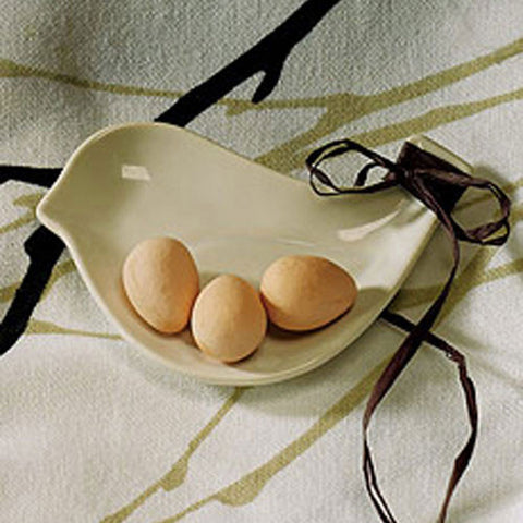Small White Ceramic Bird Dish Favor